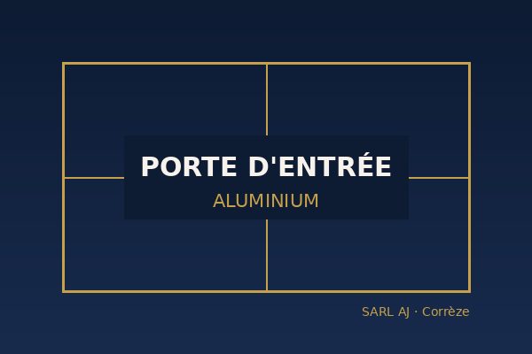 Pose de porte d'entrée aluminium à Brive-la-Gaillarde et en Corrèze par SARL AJ